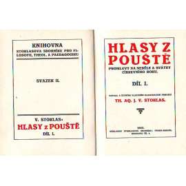 Hlasy z pouště. Promluvy na něděle a svátky církevního roku. Díl 1 (kázání, advent, Narození Páně, Velký pátek, Zjevení páně; polokožená vazba - vazba kůže)